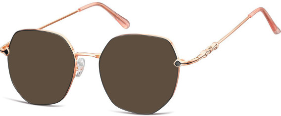 SFE-10671 sunglasses in Pink Gold/Matt Black