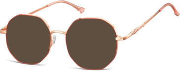 SFE-10673 sunglasses in Pink Gold/Matt Red