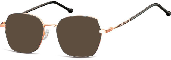 SFE-10674 sunglasses in Pink Gold/Matt Black