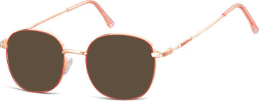 SFE-10675 sunglasses in Pink Gold/Matt Red