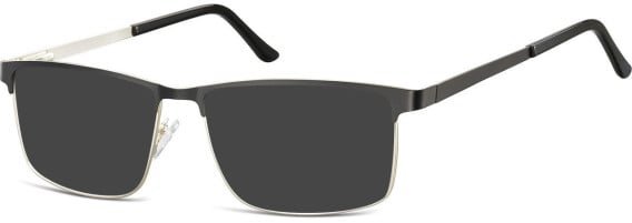 SFE-10687 sunglasses in Matt Black/Silver