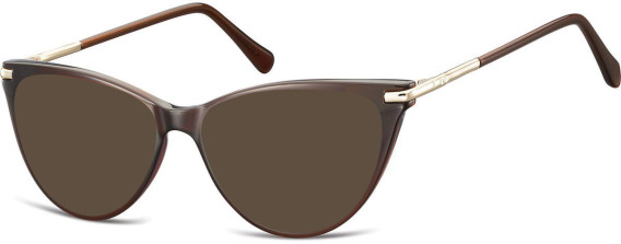 SFE-10688 sunglasses in Dark Brown/Gold