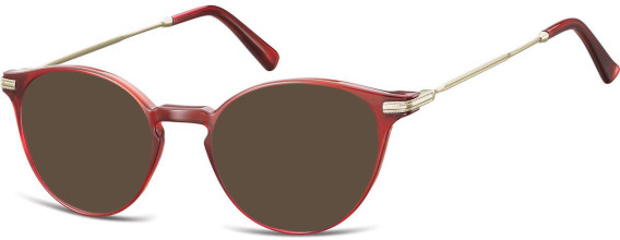 SFE-10691 sunglasses in Transparent Red