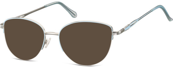 SFE-10908 sunglasses in Light Grey/Light Blue