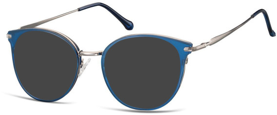 SFE-10928 sunglasses in Light Gunmetal/Blue