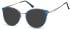 SFE-10928 sunglasses in Light Gunmetal/Blue