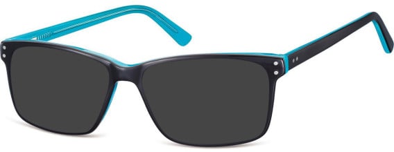 SFE-8145 sunglasses in Black/Clear Turqouise