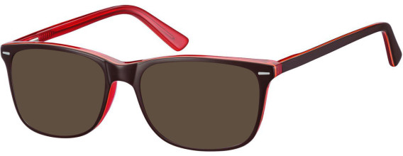 SFE-8262 sunglasses in Brown/Transparent Burgundy