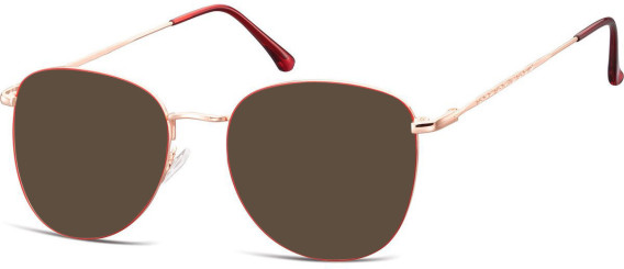 SFE-10529 sunglasses in Pink Gold/Red