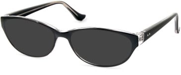 SFE-10579 sunglasses in Black/Clear