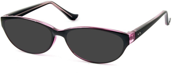 SFE-10579 sunglasses in Black/Clear Pink
