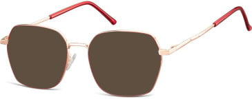 SFE-10645 sunglasses in Pink Gold/Red