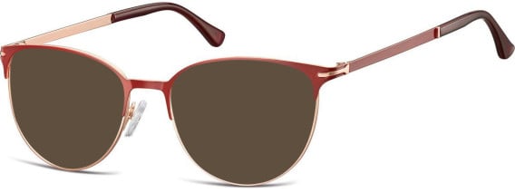 SFE-10646 sunglasses in Pink Gold/Matt Red