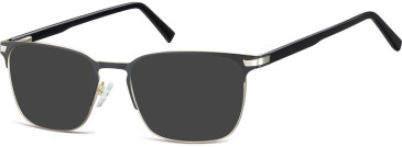 SFE-10649 sunglasses in Silver/Black/Black