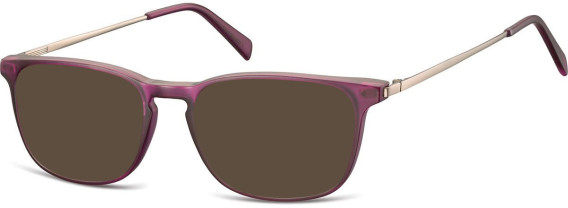 SFE-10658 sunglasses in Transparent Dark Purple/Gunmetal