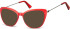 SFE-10659 sunglasses in Red/Gunmetal