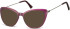 SFE-10664 sunglasses in Transparent Dark Purple/Gunmetal