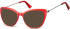 SFE-10664 sunglasses in Transparent Red/Gunmetal
