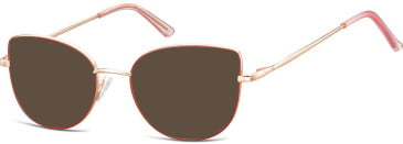 SFE-10693 sunglasses in Pink Gold/Matt Red