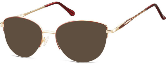 SFE-10908 sunglasses in Gold/Red