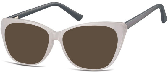 SFE-10917 sunglasses in Milky Grey/Dark Grey