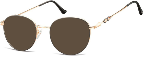 SFE-10922 sunglasses in Shiny Gold/Matt Black