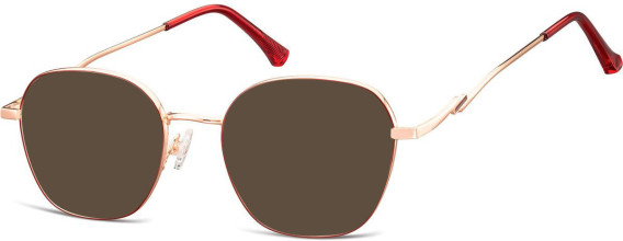 SFE-10923 sunglasses in Shiny Pink Gold/Matt Red