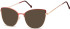 SFE-10924 sunglasses in Shiny Pink Gold/Matt Red