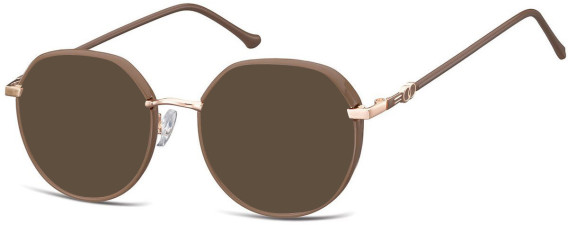 SFE-10926 sunglasses in Pink Gold/Brown