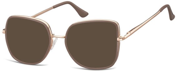 SFE-10927 sunglasses in Pink Gold/Brown