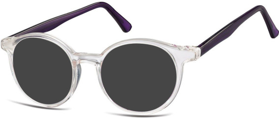 SFE-10931 sunglasses in Clear/Dark Purple