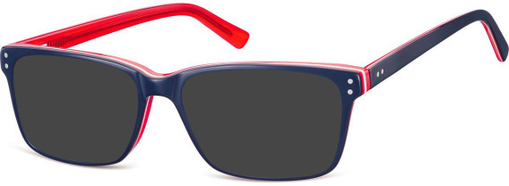 SFE-8145 sunglasses in Blue/Clear Red
