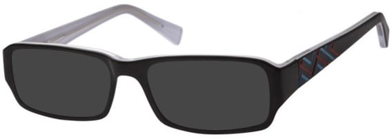 SFE-8182 sunglasses in Black/Crystal