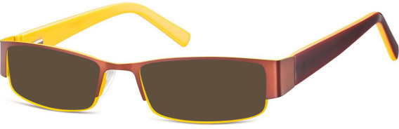 SFE-8228 sunglasses in Matt Brown/Yellow
