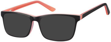 SFE-9368 sunglasses in Black/Peach