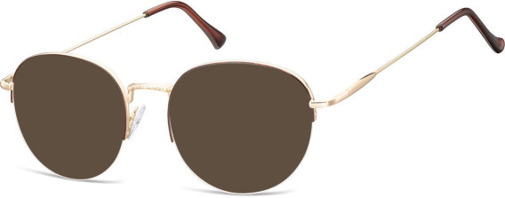 SFE-10128 sunglasses in Gold/Dark Brown