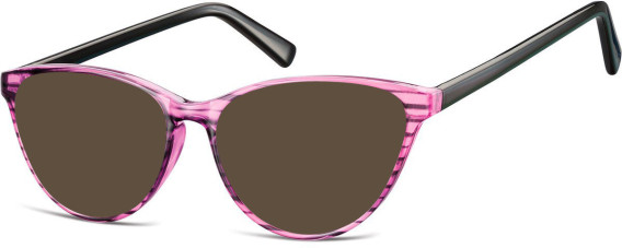 SFE-10535 sunglasses in Transparent Purple/Black