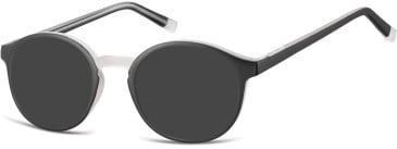 SFE-10544 sunglasses in Black/Transparent