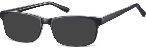 SFE-10558 sunglasses in Black/Transparent