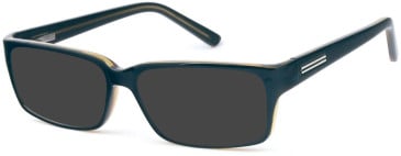 SFE-10576 sunglasses in Black/Olive
