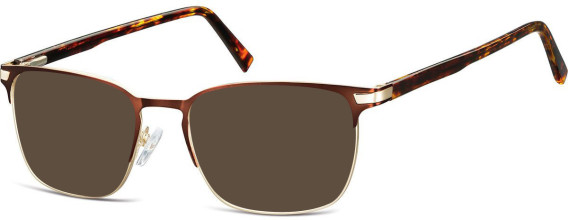 SFE-10649 sunglasses in Gold/Dark Brown