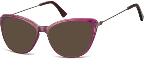 SFE-10659 sunglasses in Transparent Dark Purple