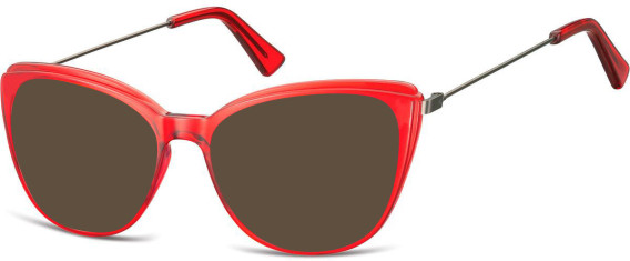 SFE-10659 sunglasses in Transparent Red