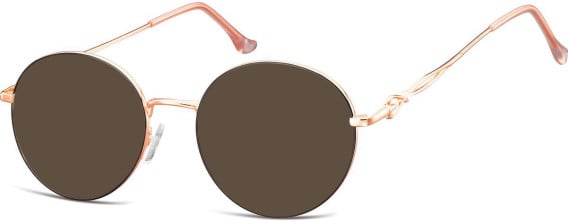 SFE-10670 sunglasses in Shiny Pink Gold/Matt Black