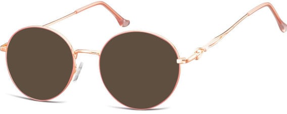 SFE-10670 sunglasses in Shiny Pink Gold/Matt Soft Pink