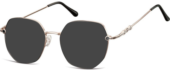SFE-10671 sunglasses in Shiny Light Gunmetal/Matt Black