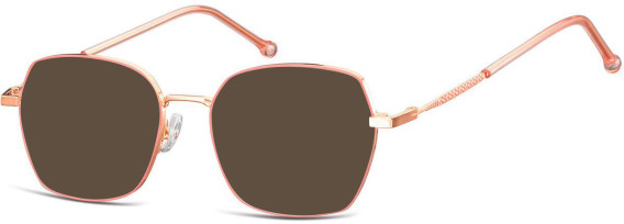 SFE-10674 sunglasses in Shiny Pink Gold/Matt Soft Pink