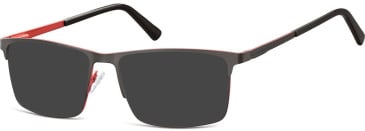 SFE-10686 sunglasses in Matt Black/Matt Red
