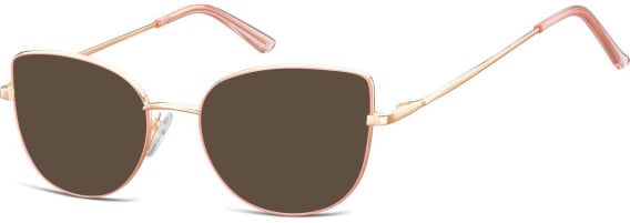 SFE-10693 sunglasses in Shiny Pink Gold/Matt Soft Pink