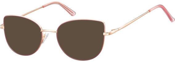SFE-10693 sunglasses in Shiny Pink Gold/Matt Violet